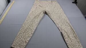 Evolution And Creation Leopard Print Pockets Athletic Leggings Womens L Gray